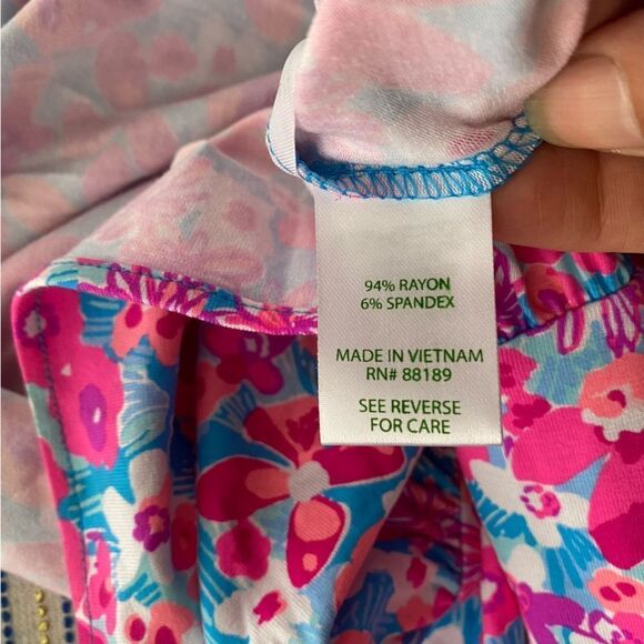 Lilly Pulitzer Mini  Dress Womens Size Small Floral Sleeveless Tiered Ruffle - Picture 12 of 16